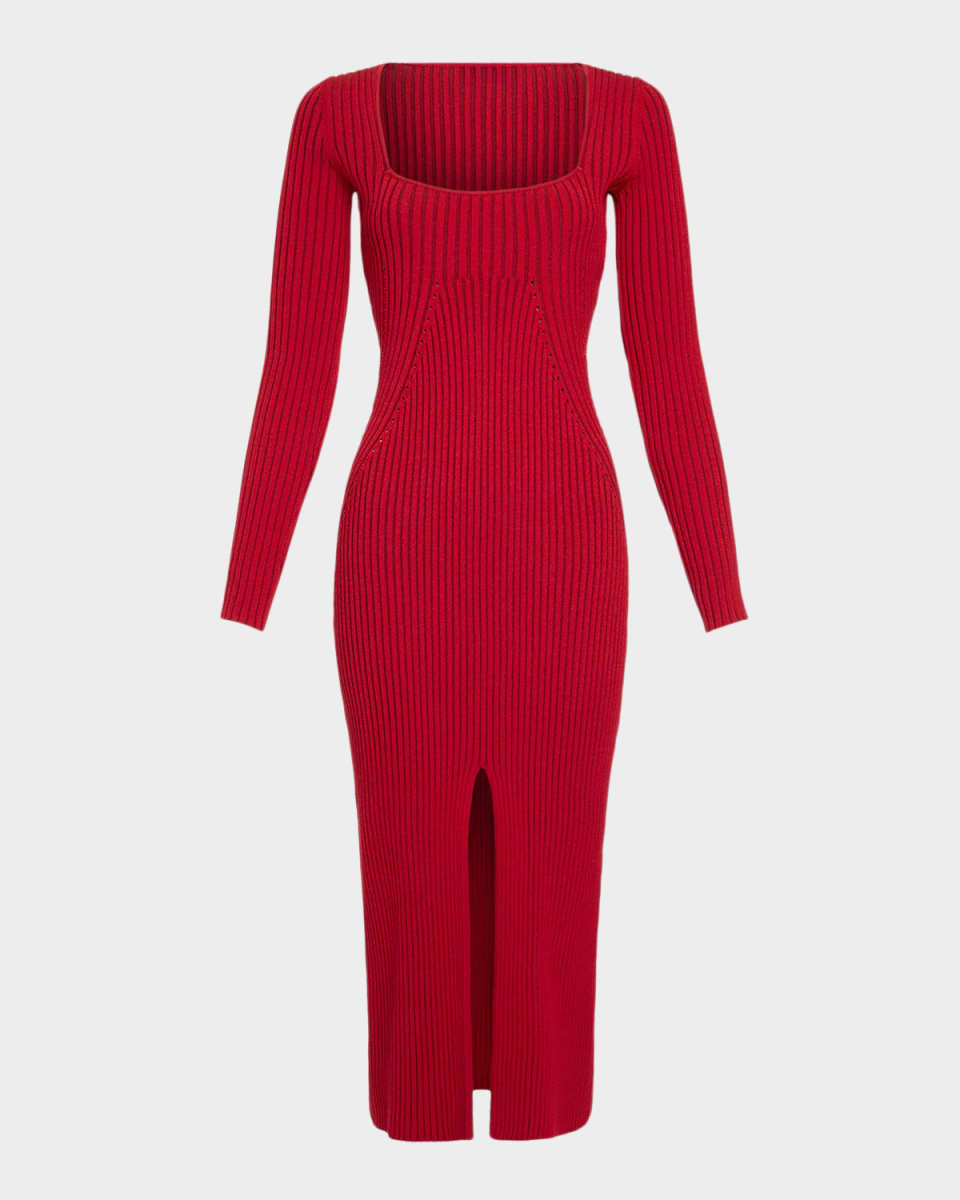 Logan Ribbed Midi Dress